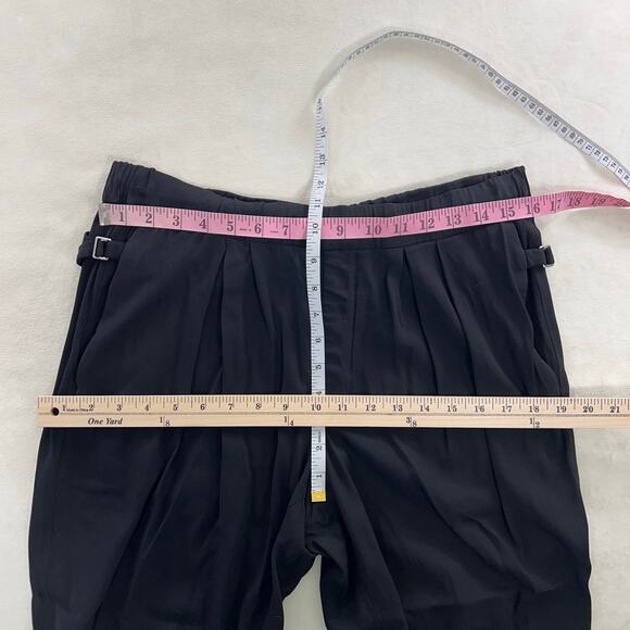 Helmut Lang Black Casual Jogger Pants Ankle Cuff Snap Detail Women's 8 Designer - Picture 8 of 10